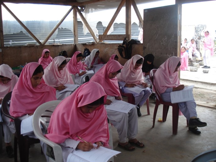 Muslim women in a classroom